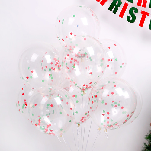 헬륨풍선(50개)모던믹스 컨페티세트-크리스마스