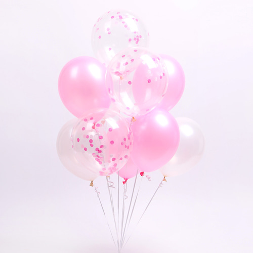 헬륨풍선(100개)스위트 컨페티세트-핑크