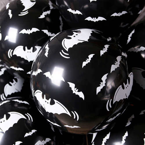 헬륨풍선 할로윈풍선(50개) 박쥐 블랙