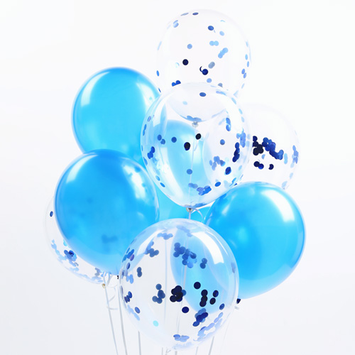 헬륨풍선(30개)심플리 컨페티세트-블루