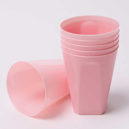칼라 파티컵 사각-핑크(6입)
