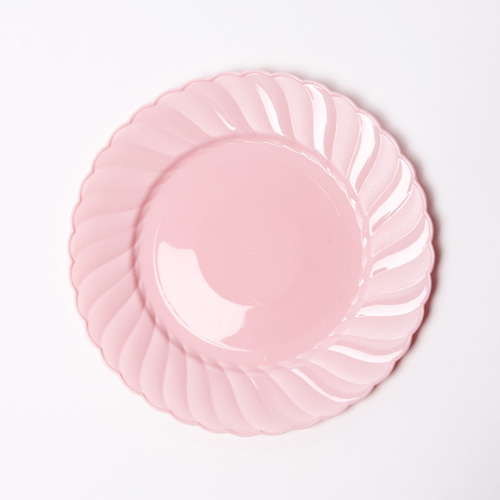 칼라 파티접시 라운드 19cm-핑크(6입)
