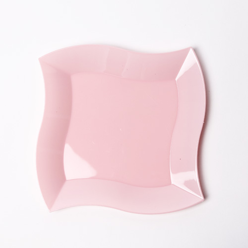 칼라 파티접시 웨이브 19cm -핑크(6입)