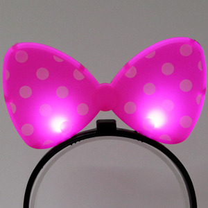 LED점등 리본머리띠 (핑크)