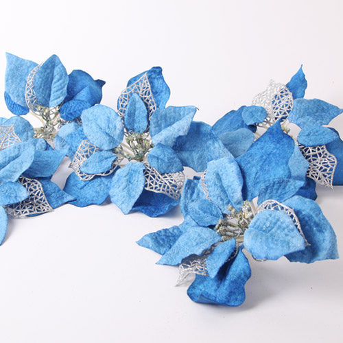 포인꽃 장식 (22cm) 블루