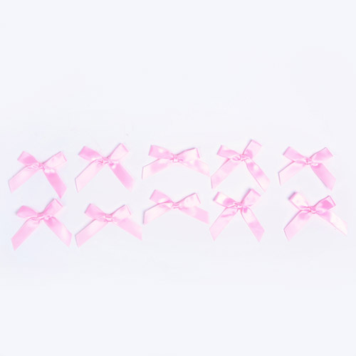 실크공단 완성리본 (10개입) 핑크