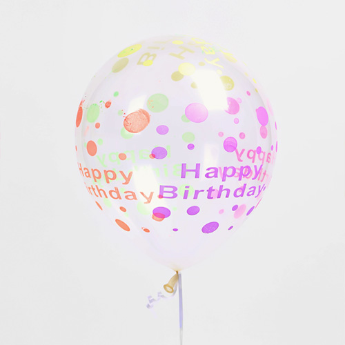 헬륨풍선(100개)네온 형광 - 생일투명