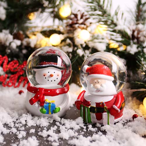 크리스마스 인형 워터볼 스노우볼 6.5cm (눈사람)