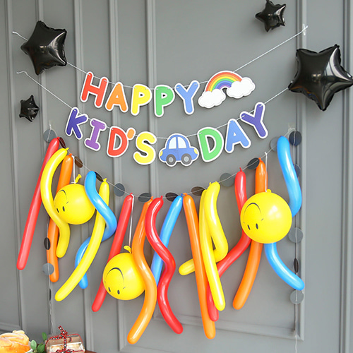 DIY 어린이날 풍선가랜드 세트 KIDSDAY(비비드)