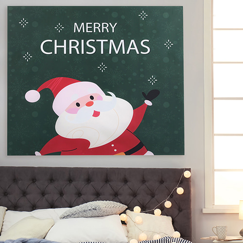 크리스마스 큐티산타 현수막(120x100) 그린