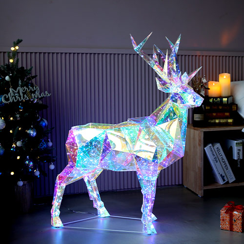 LED 홀로그램 사슴 장식 90cm (전구포함)