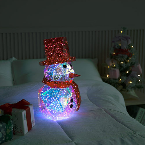 LED 홀로그램 눈사람 장식 35cm (전구포함)